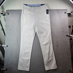 $125 NWT Polo Ralph Lauren Chino Pants Men 36 x 36 Stretch Flat Front‎ White